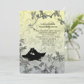  Gevist boomblauw geel huwelijk Kaart (Staand voorkant)