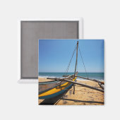 Gevist boot gesleept op strand magneet (Voorkant / Achterkant)