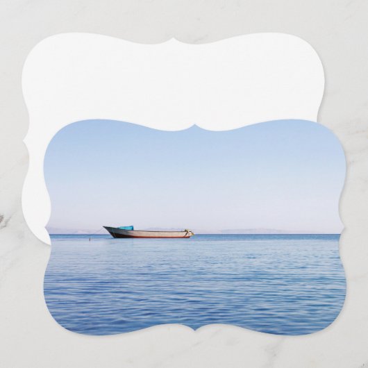 Gevist boot in een rustig zee kaart (Voorkant / Achterkant)