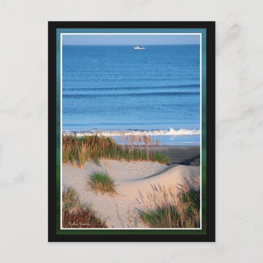 Gevist boot nabij de horizon briefkaart (Voorkant)