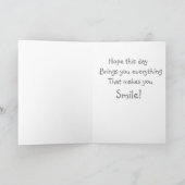 Gevist Boot Verjaardag Kaart (Binnen)