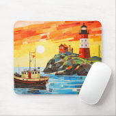 Gevist Bootconcept Abstract Kleurrijk Zee Muismat (Met muis)