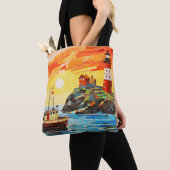 Gevist Bootconcept Abstract Kleurrijk Zee Tote Bag (Dichtbij)
