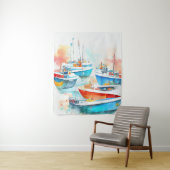 Gevist Boothaven Landschap Landschap Natuur Wandkleed (In situ)