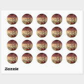 Gevist bootmozaïek ronde sticker (Vel)