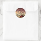 Gevist bootmozaïek ronde sticker (Tas)