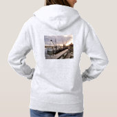 Gevist boten op zonsondergang hoodie (Achterkant)