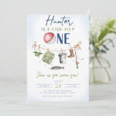 Gevist Boy O-Fish-Ally 1e verjaardag Kaart (Staand voorkant)