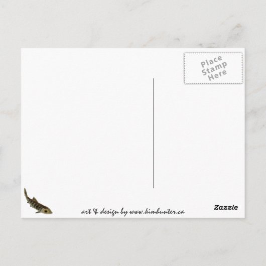 Gevist Briefkaart aangepaste zalmvis Briefkaarten (Achterkant)