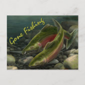 Gevist Briefkaart Beer Aangepaste zalmvis Briefkaa (Voorkant)