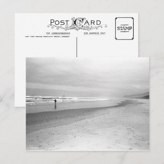 Gevist briefkaart met laag bereik (Voorkant / Achterkant)