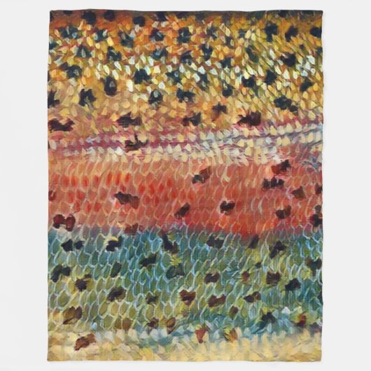 Gevist bronforel fleece deken (Voorkant)