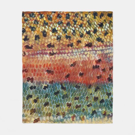 Gevist bronforel fleece deken (Voorkant)