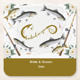 Gevist bruiloft thema voor Gevist liefhebbers Papi Kartonnen Onderzetters