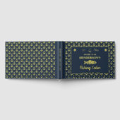 Gevist Cabin Custom Welkom Vis Ankers Goud Gastenboek (Volledig)