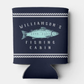 Gevist Cabine familienaam Minimal Navy blauw Rusti Blikjeskoeler (Achterkant)