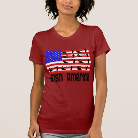 Gevist cadeau iFish America T-shirt (Voorkant)