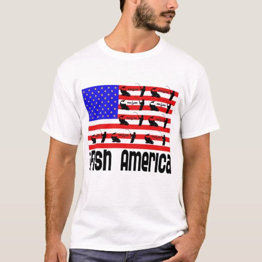 Gevist cadeau iFish America T-shirt (Voorkant)