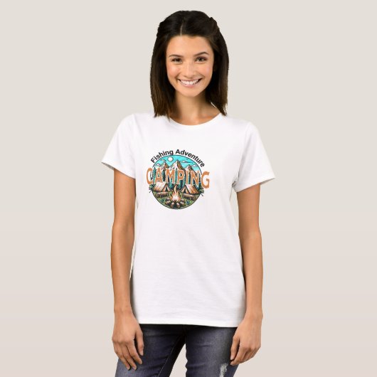 Gevist/Camping Avontuur Dames T-shirt (Voorkant volledig)