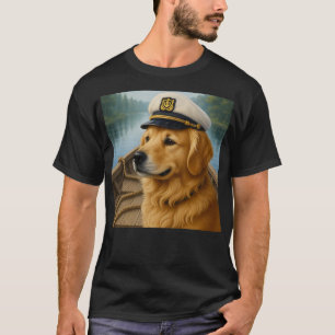 Gevist Captain Golden Retriever Puppy Dog T-shirt