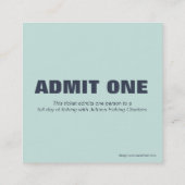 Gevist Charter toelaten één ticket en info kaart (Achterkant)