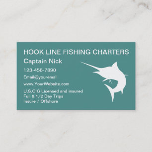 Gevist Charters Boat Captain Marlin Design Visitekaartje