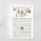 Gevist Clothesline Vind de Gast BINGO Kaart (Voorkant)