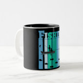 Gevist | De beste viscadeaus Tweekleurige Koffiemok (Voorkant links)