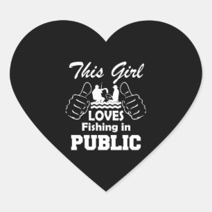 Gevist - Dit meisje houdt van vissen in het openba Hart Sticker