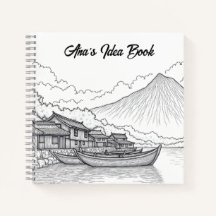 Gevist dorp aan de rivier Ideeënboek Notitieboek