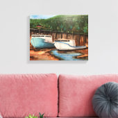 Gevist dorp Acryllandschap Canvas Afdruk (Insitu (Woonkamer))