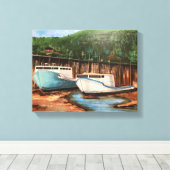 Gevist dorp Acryllandschap Canvas Afdruk (Insitu (Houten vloer))
