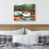 Gevist dorp Acryllandschap Canvas Afdruk (Insitu (Slaapkamer))