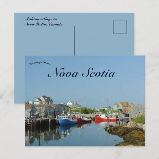 Gevist dorp in Nova Scotia Briefkaart (Voorkant / Achterkant)