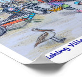 Gevist dorp in Popotla, Baja, Mexico Poster (Hoek)