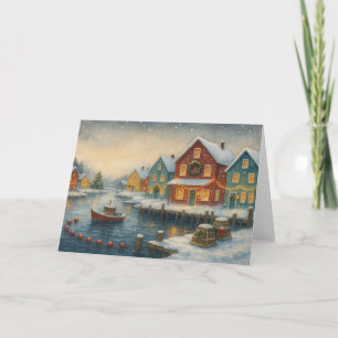Gevist dorp kerst Kaart