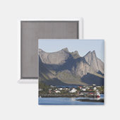 Gevist dorp Reine, eiland Moskenesoy, Magneet (Voorkant / Achterkant)