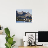 Gevist dorp Reine, eiland Moskenesoy, Poster (Thuiskantoor)