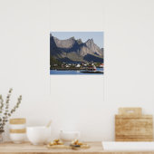 Gevist dorp Reine, eiland Moskenesoy, Poster (Keuken)
