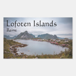 Gevist Dorp Reine Lofoten Rechthoekige Sticker