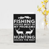 Gevist en jacht geschenken vaders dag Humor jager Kaart (Gele Bloem)