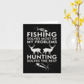 Gevist en jacht geschenken vaders dag Humor jager Kaart (Gele Bloem)