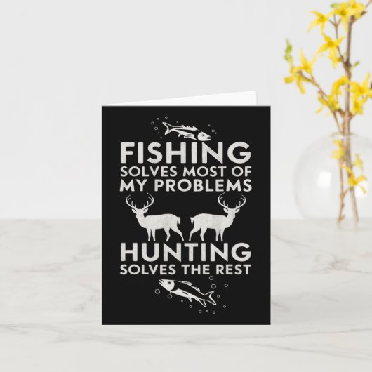 Gevist en jacht geschenken vaders dag Humor jager Kaart (Gele Bloem)