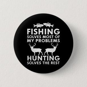 Gevist en jacht geschenken vaders dag Humor jager Ronde Button 5,7 Cm