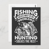 Gevist en jachtproblemen Sarcastische vislover Briefkaart (Voorkant / Achterkant)