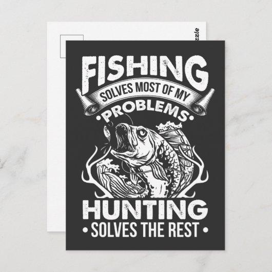 Gevist en jachtproblemen Sarcastische vislover Briefkaart (Voorkant / Achterkant)