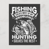 Gevist en jachtproblemen Sarcastische vislover Briefkaart (Voorkant)