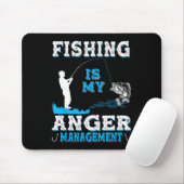 Gevist en jagen is mijn woede management grappig muismat (Met muis)