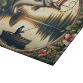 Gevist en vangen van de grote forel snijplank (Hoek)