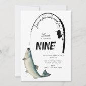 Gevist Fish Reel Leuke Kinder Foto Verjaardagsfees Kaart (Voorkant)